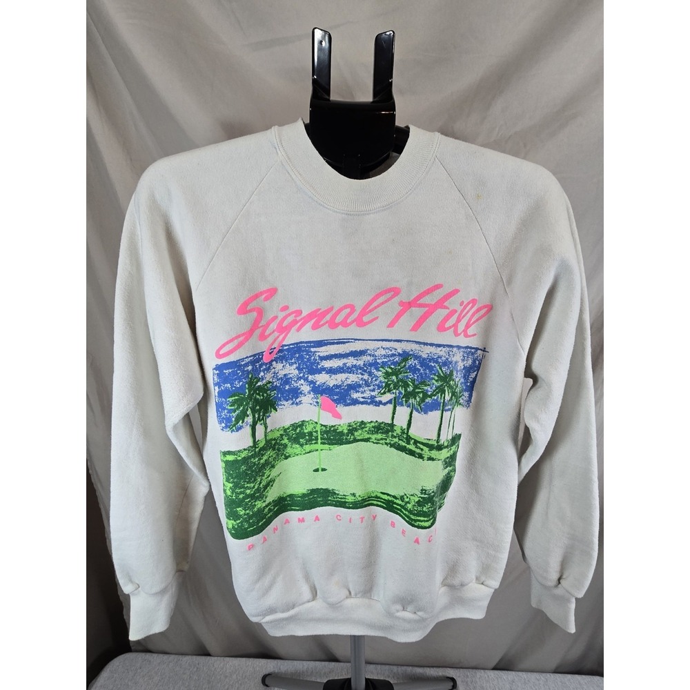 Vintage Jerzees Sweatshirt Signal Hill, Panama City Beach, Spring Break! PCB 90s